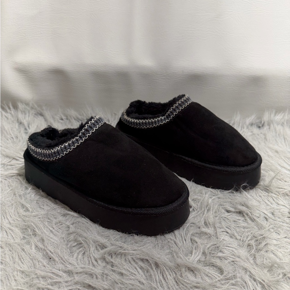 ID Required Black Suede Slip-On Shoes